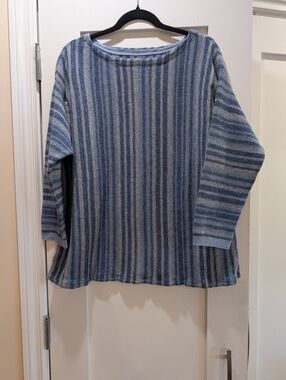 Chaps Linen Blend Boatneck Sweater,1X